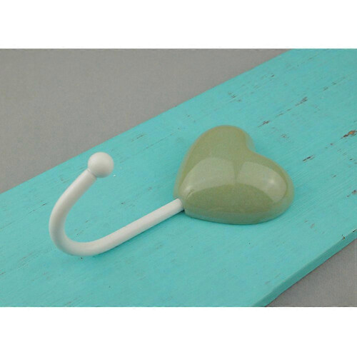 Peach Heart Hook Ceramic Hook for Home Use 1Pcs Mediterranean Style Wall Hanger 1