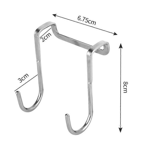 Home Storage Hook Multi-Functional Hooks for Home Use 4Pcs Stainless Steel Silver 1