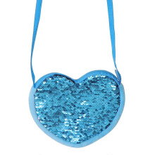 Hartvormige roze tas met pailletten, trendy design, ritssluiting, verstelbare schouderband, veilige opbergruimte voor je spullen (1 stuk)