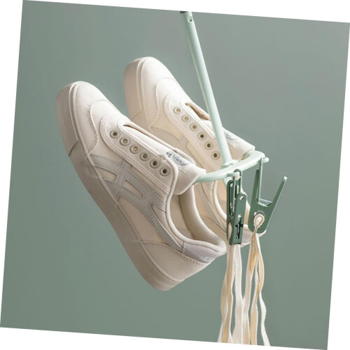 Rotating Hook Shoe Drying Rack Clips, NonSlip, Windproof, Bathroom and Kitchen Storage Organization 1