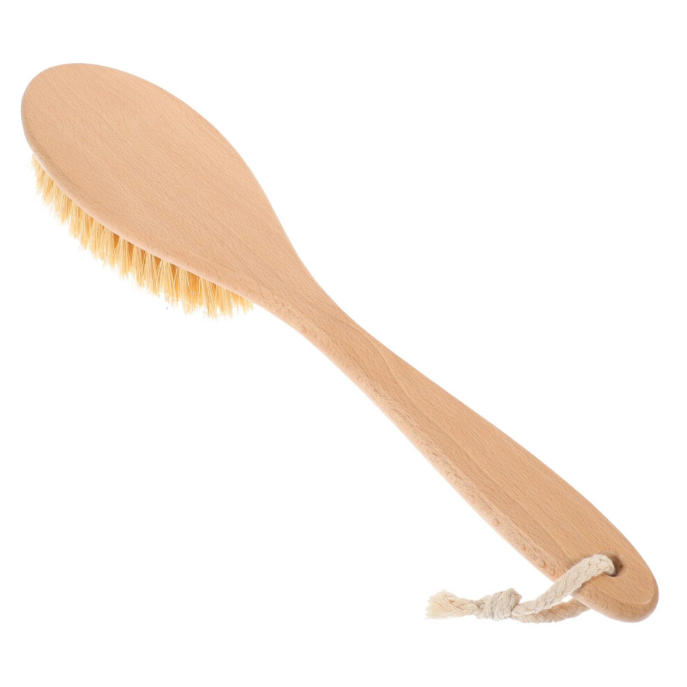 Back Scrubber with Long Handle Wooden Bath Brush Natural Bristles for Deep Cleaning and Exfoliation