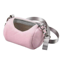 (Pink) Hamster Bag Portable Pet Carrier Bag With Adjustable Shoulder Strap For Sugar Glides Hamster Squirrel Small Animals Multi-color Optional   -Yx