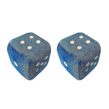 (Blue) Little Dice Plush Car Pendant Hanging Interior Accessories Car Goods 4 Cm