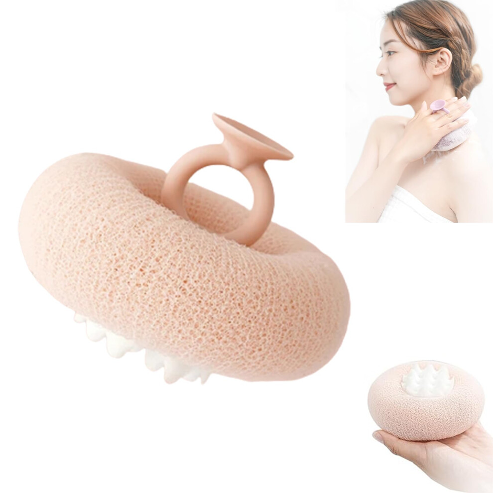 Sunflower Bath Sponge with Suction Cup, Super Soft Shower Loofah for Deep Cleansing and Gentle Exfoliation