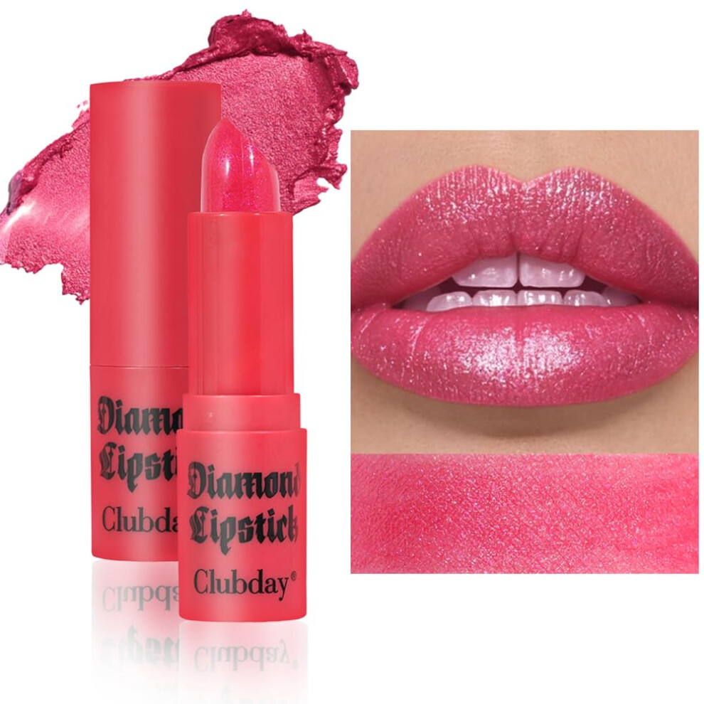 White Glitter Lipstick With Metallic Pearl Shimmer, Long Lasting Nonstick Sparkling Lip Gloss 05