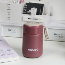 (dark pink) 300ml Baby Food Jar Stainless Steel Vacuum