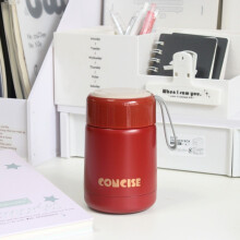 (red) 300ml Baby Food Jar Stainless Steel Vacuum