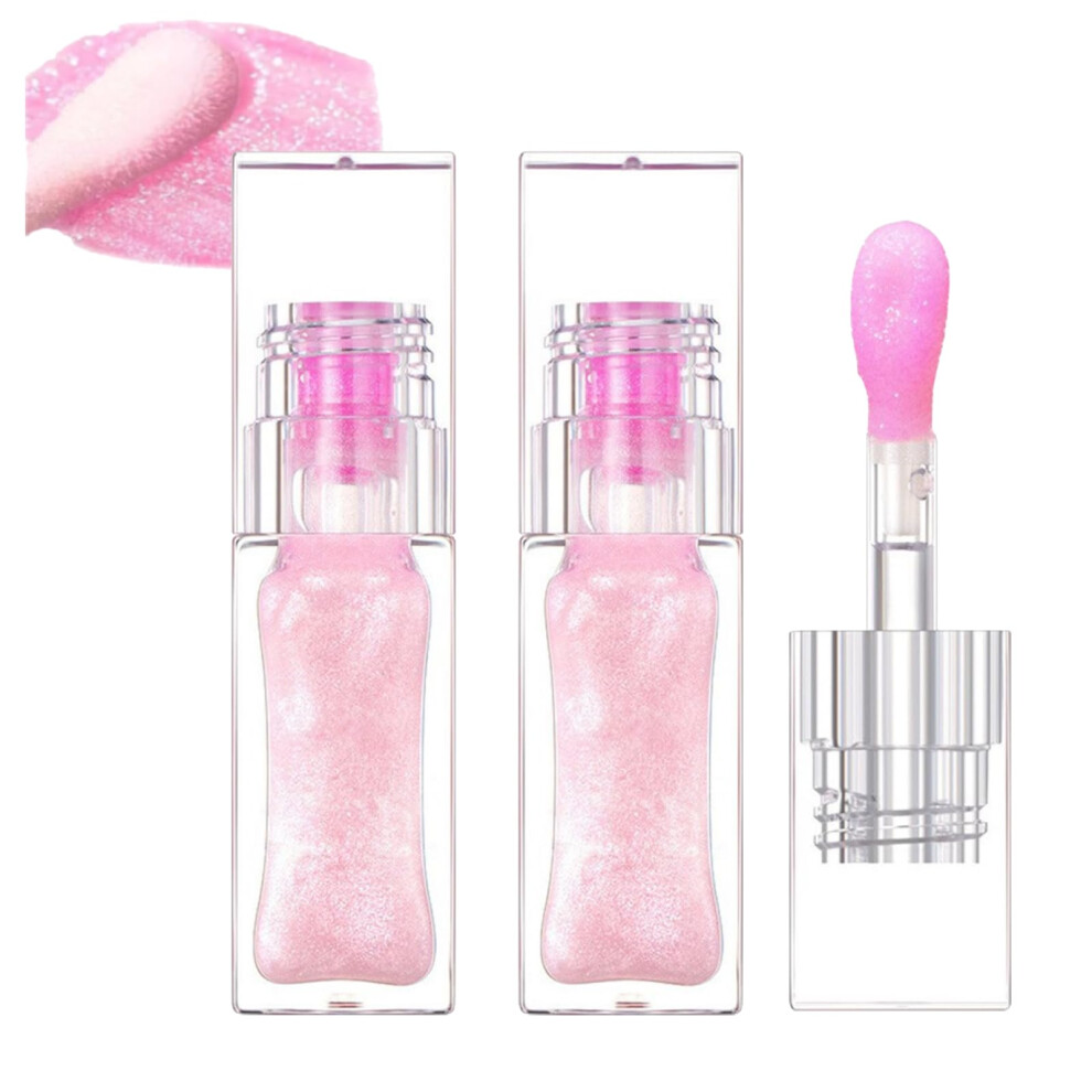 Color Changing Lip Oil Stain 2PC, pH Reacting Long Lasting Gloss with Deep Hydration and Plumping