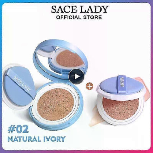 (A2)SACE LADY Face Setting Powder Full Coverage Cushion Pressed Powder Long Lasting Waterproof Concealer Makeup Cosmetics Make Up 1