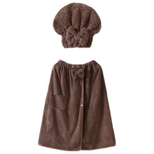 Wrap Towel For Women Hair Towel Body Wrap Large Adjustable Cloth Spa Towel 80x160 cm Dark Coffee For Hair Drying Travel