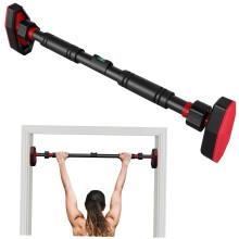 Adjustable Door Frame Pull Up Bar With Padded Grip And Secure Locking For Portable Home Gym FullBody Workouts ChinUps