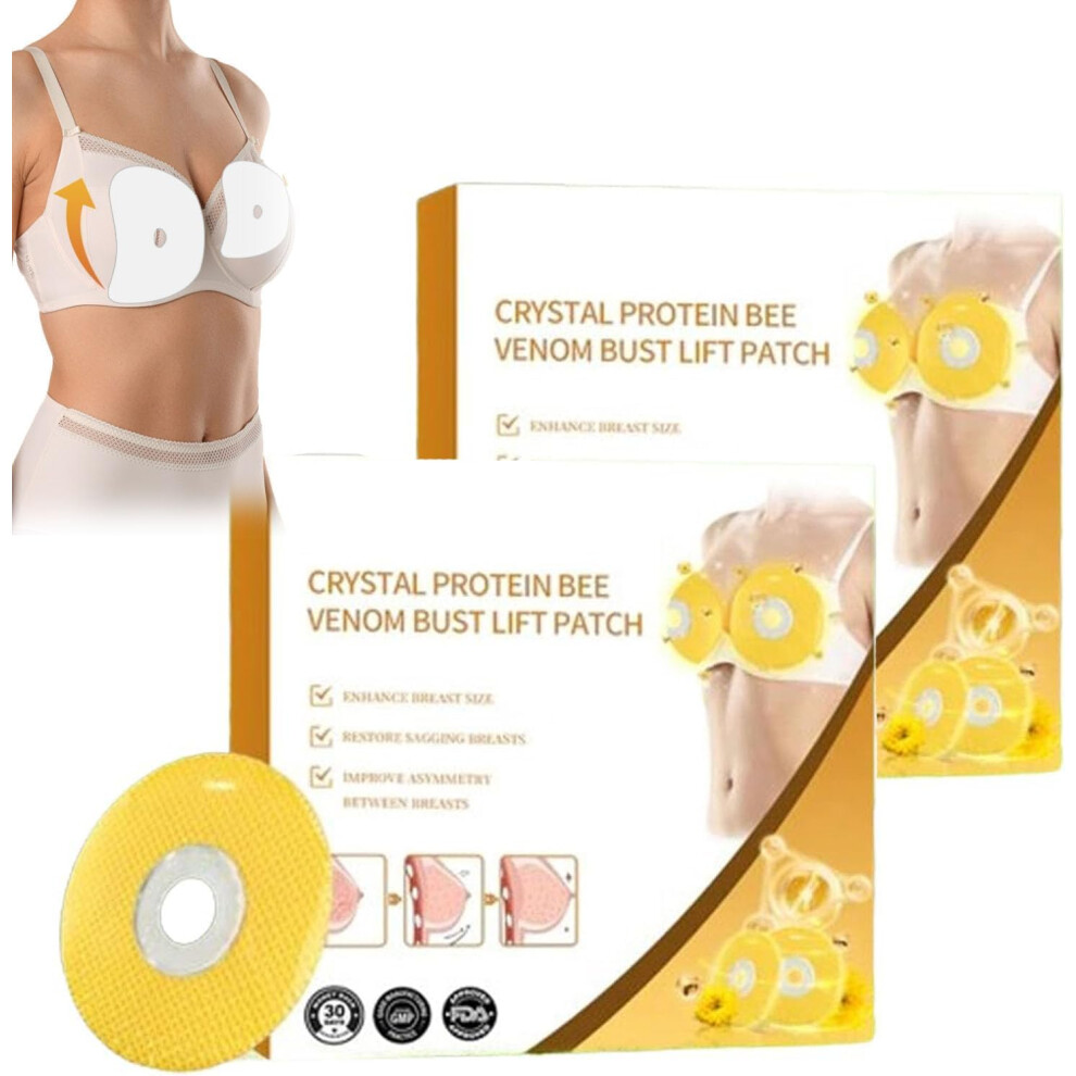 Breast Enhancement Patch with Bee Venom and Crystal Protein for Firming Lift Support (2 Box)