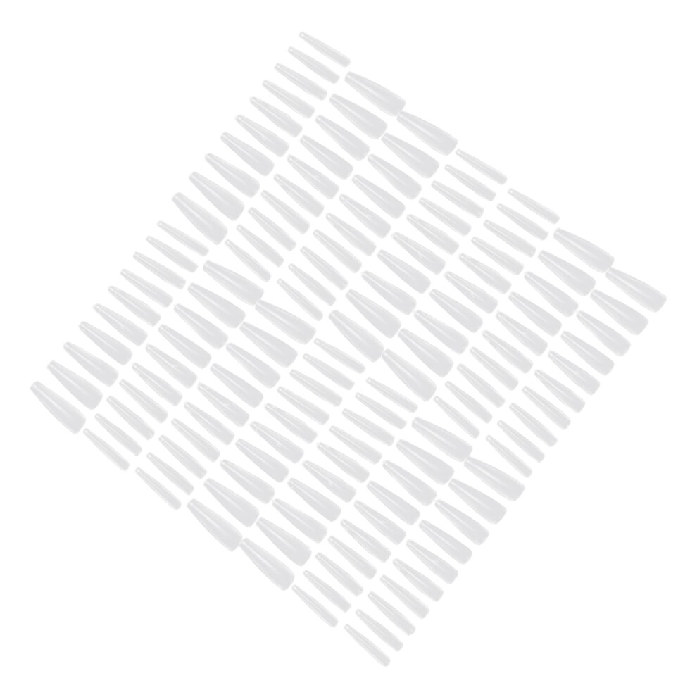 Coffin Fake Nails 500pcs Transparent Long Press On Tips Easy Apply Full Cover for Women