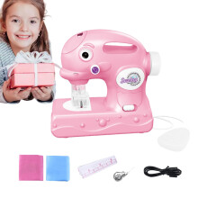 Sewing Machine Toy For Kids Portable BatteryPowered With Light Pink Mini PretendPlay