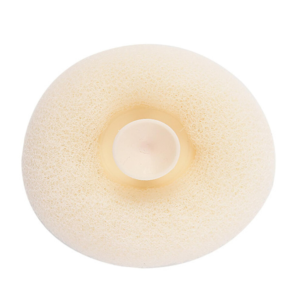 Bath Body Scrubber with Rings Grip, Exfoliating Shower Sponge for Gentle Dead Skin Removal