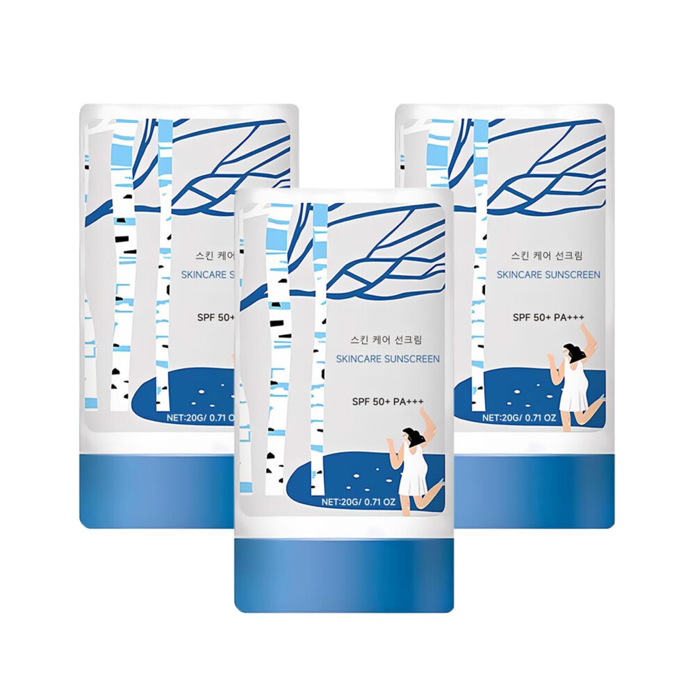 Sunscreen Stick SPF50+ PA++++ with  UV Protection, Water Resistant, Non Greasy, 20g, 3pcs