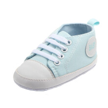 Baby Walking Shoes Non Slip Soft Sole Breathable Canvas Sandals for Boys Girls 018 Months Light Blue