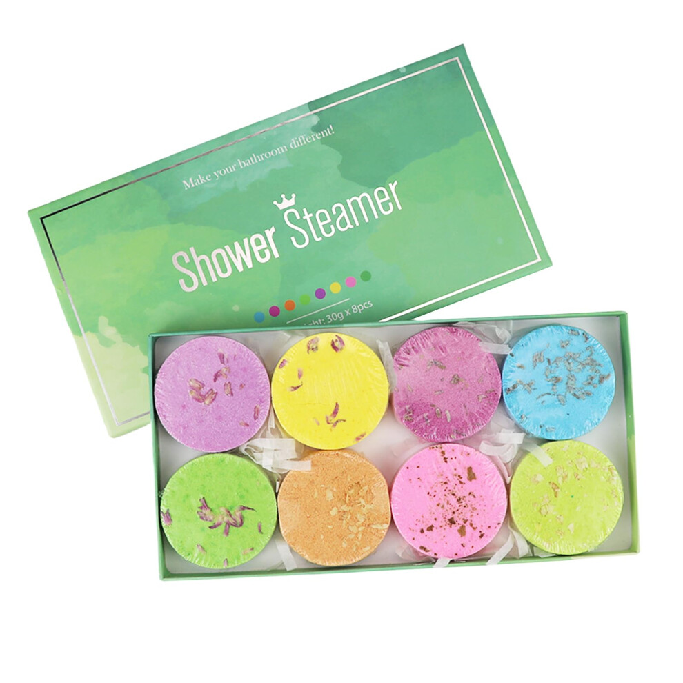 Shower Steamers with Essential Oils, 8 Aromatherapy Shower Bombs for Relaxation and Stress Relief
