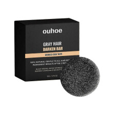 (3pcs)1-6pcs OUHOE Hair Blackening Soap 55g Hair Darkening Shampoo Bar Natural Ingredients for Naturally T