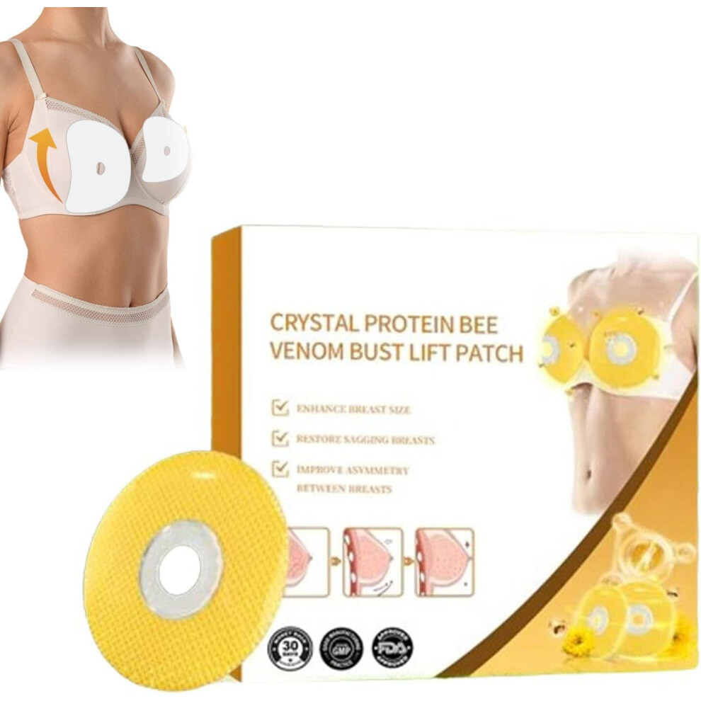 Bee Venom and Crystal Protein Breast Lift Patch for Women Bust Firming Hydration Care (1 Box)