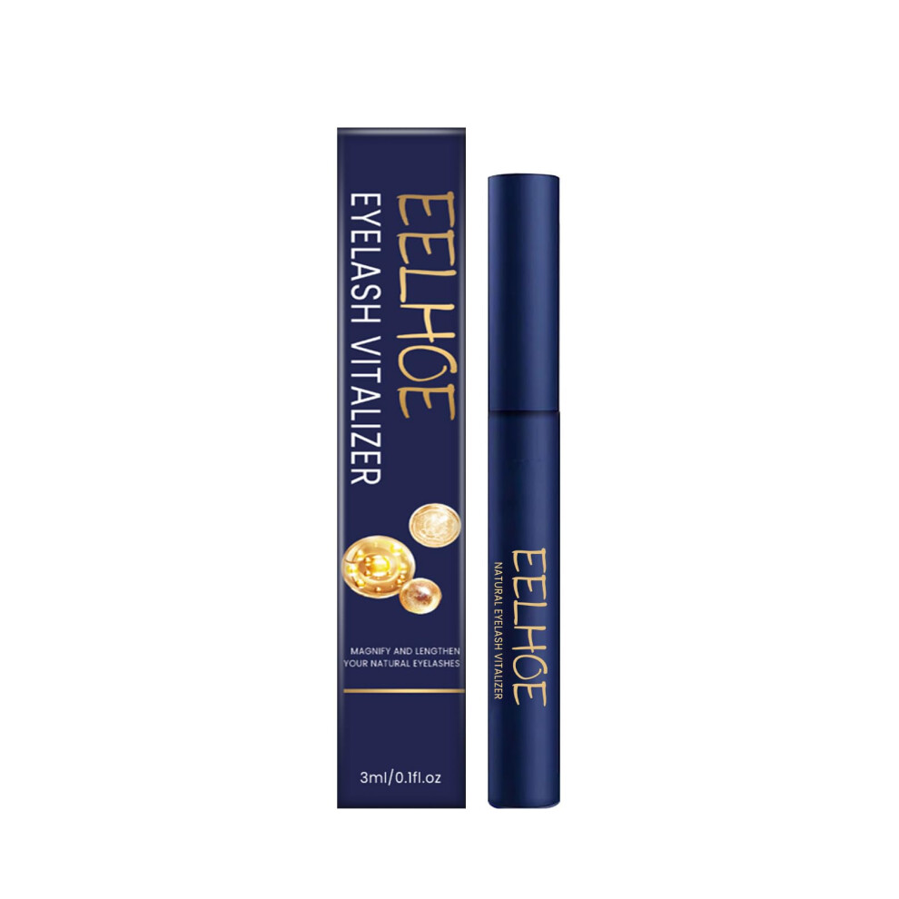 Black Natural Eyelash Growth Serum With Biotin And Ginseng For Thicker Fuller Lashes,