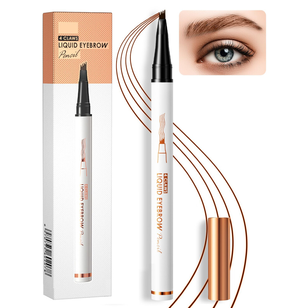 Microblading Eyebrow Tattoo Pen Light Brown â Waterproof Quad Fork Tip for Natural 3D Full Brows