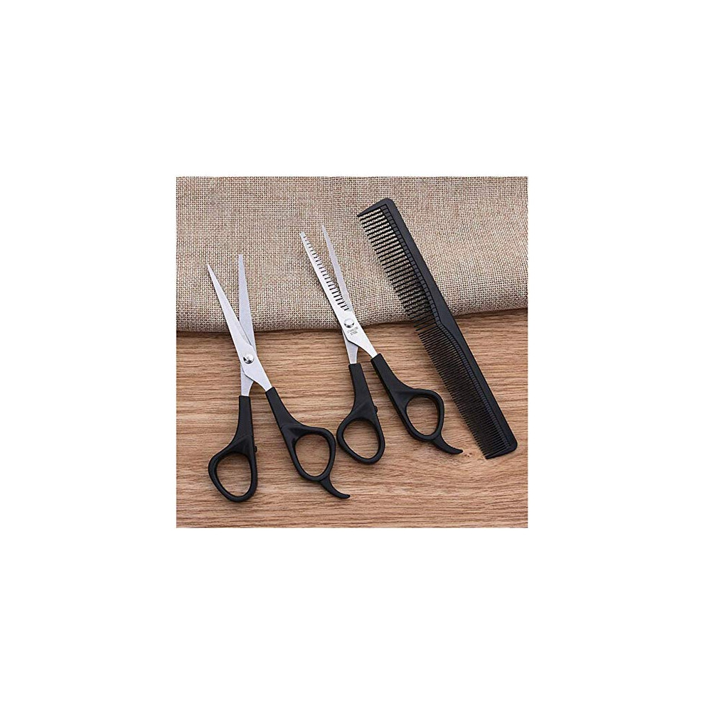 Professional Hair Cutting Scissors Set with Ergonomic Grip and Thinning Shears for Salon or Home