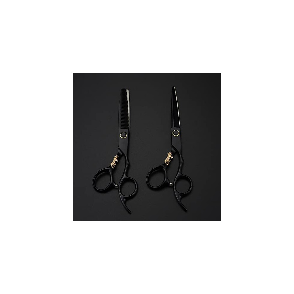 Hair Cutting Scissors 6 Inch 440c Steel Professional Barber Shears with Ergonomic Tiger Handle