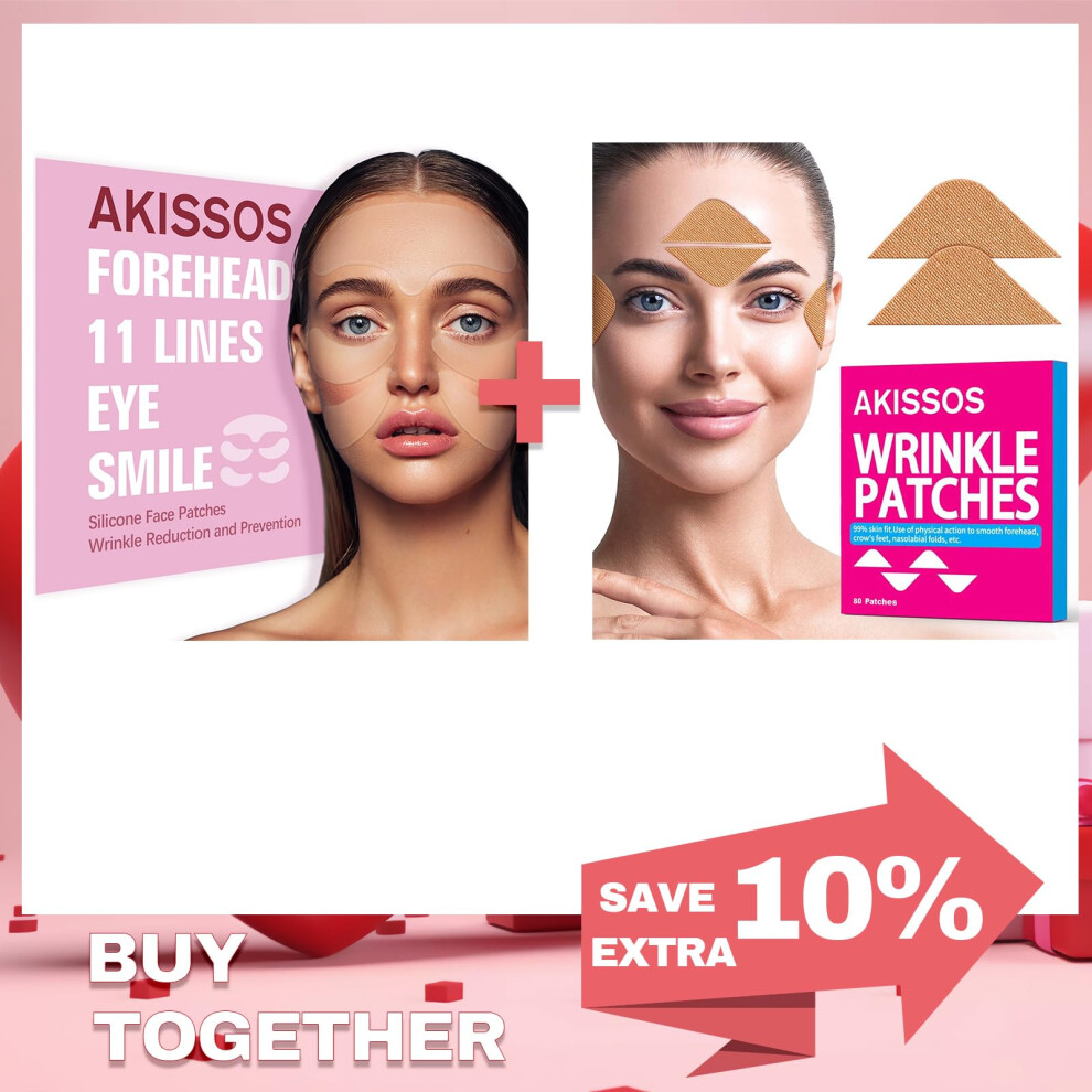 Anti Wrinkle Patches with Secure Adhesive for Forehead, Crow's Feet and Smile Lines Overnight