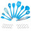 20 pcs Silicone Kitchen Utensils,Cooking Tool Set Heat Resistant Silicone Kitchenware, Non-Stick Kitchen Baking Tools 10 Sets + 10 S Hooks - blue 1