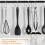 20 pcs Silicone Kitchen Utensils,Cooking Tool Set Heat Resistant Silicone Kitchenware, Non-Stick Kitchen Baking Tools 10 Sets + 10 S Hooks - blue 3