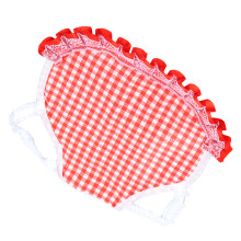 Red Chicken Saddle Plaid Vest with Elastic Band, 22x20cm