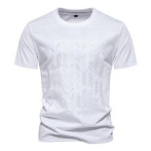 ( XXL 95-105kg,White)Summer Men'S T-Shirt,Short Sleeved Embroidered Men'S Top,Tee Shirts For Men Adult,Holiday Essentials For Men