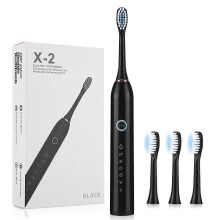 (black)Sonic Electric Toothbrush For Adults,USB Rechargeable With Whitening & Gum Care,Battery Life,Deep Cleaning
