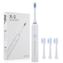 (WHITE)Sonic Electric Toothbrush For Adults,USB Rechargeable With Whitening & Gum Care,Battery Life,Deep Cleaning