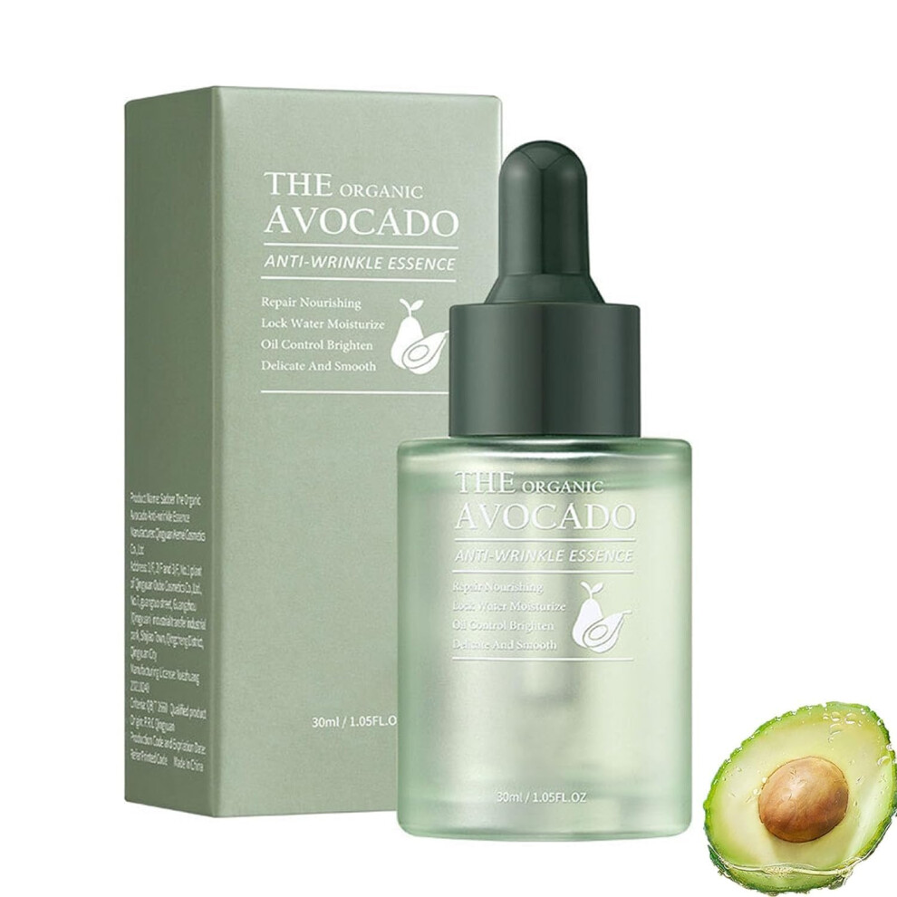 Organic Avocado Face Serum AntiWrinkle Collagen Boost Deep Hydration Moisturizing 30ml