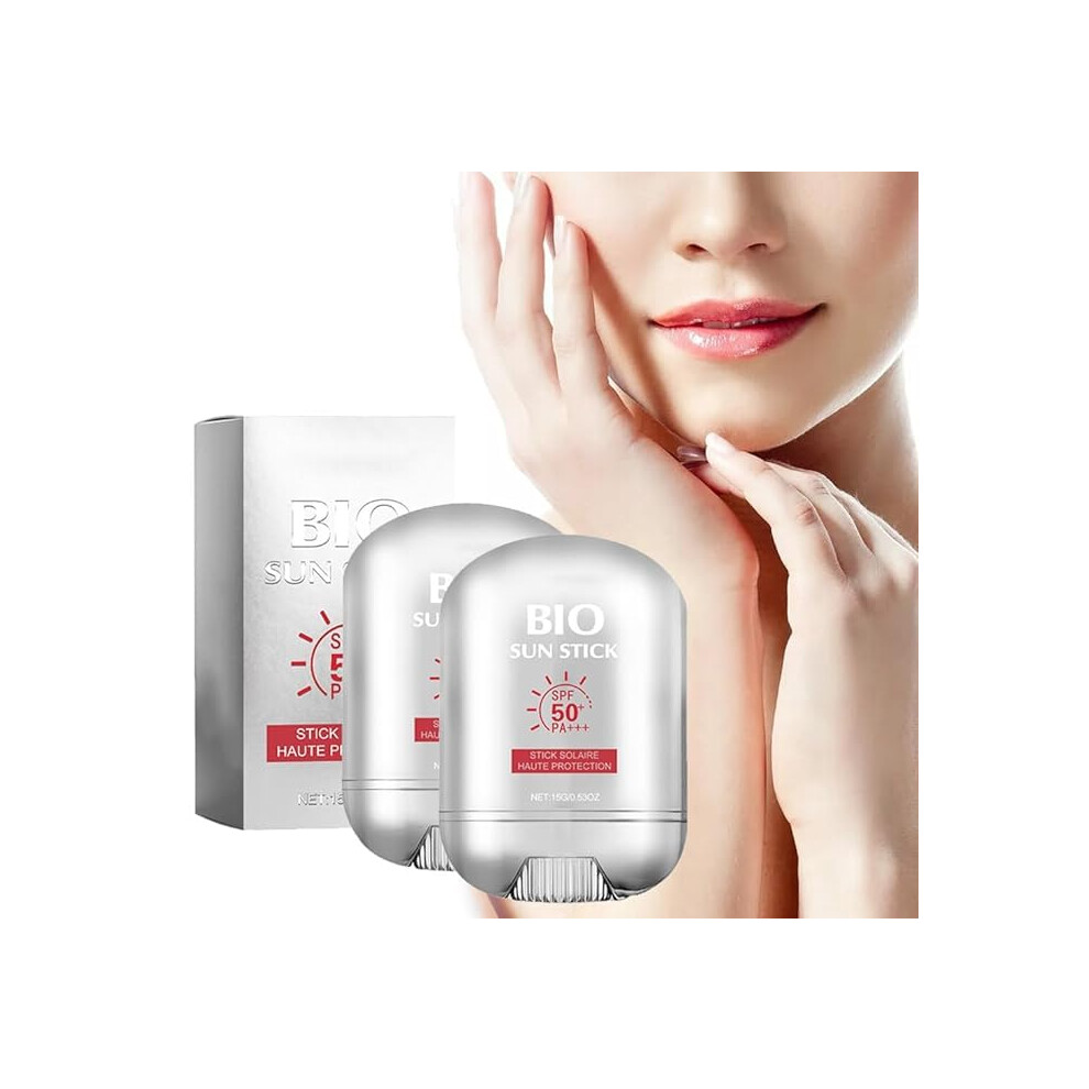 Sunscreen Stick SPF50+ Waterproof NonGreasy Broad Spectrum for Sensitive Skin 15g 2pcs