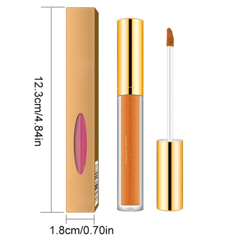 Metallic Liquid Lipstick Long Lasting Red with Diamond Glitter Finish Transferproof Full Coverage 2