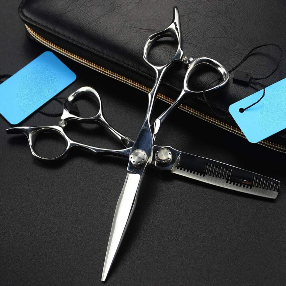 Hairdressing Scissors Set with Thinning Shears for Precise Cutting, Ergonomic Handle, Home and Salon