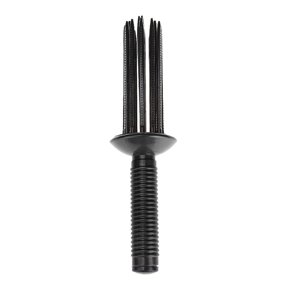 Unisex Black Heatless Hair Curler Styling Comb With Root Volume Boost, Ergonomic Grip, Travelfriendly