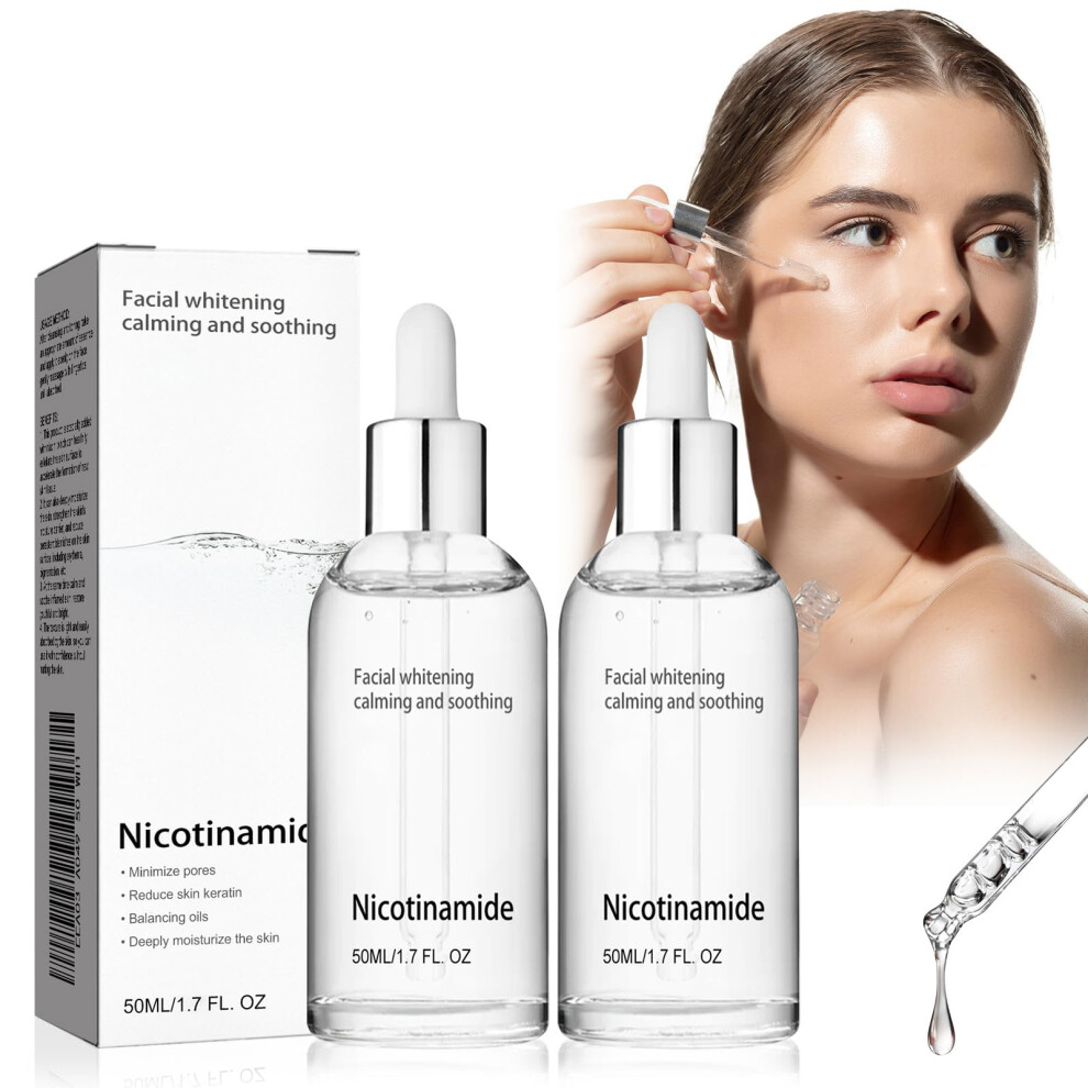 Niacinamide Facial Serum for Blemishes and Uneven Skin Tone, Deep Hydration, 2PCS