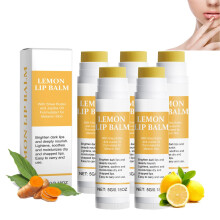 Natural Lemon Turmeric Lip Balm Set for Dry Lips with Deep Hydration and LongLasting Moisture 5PCS