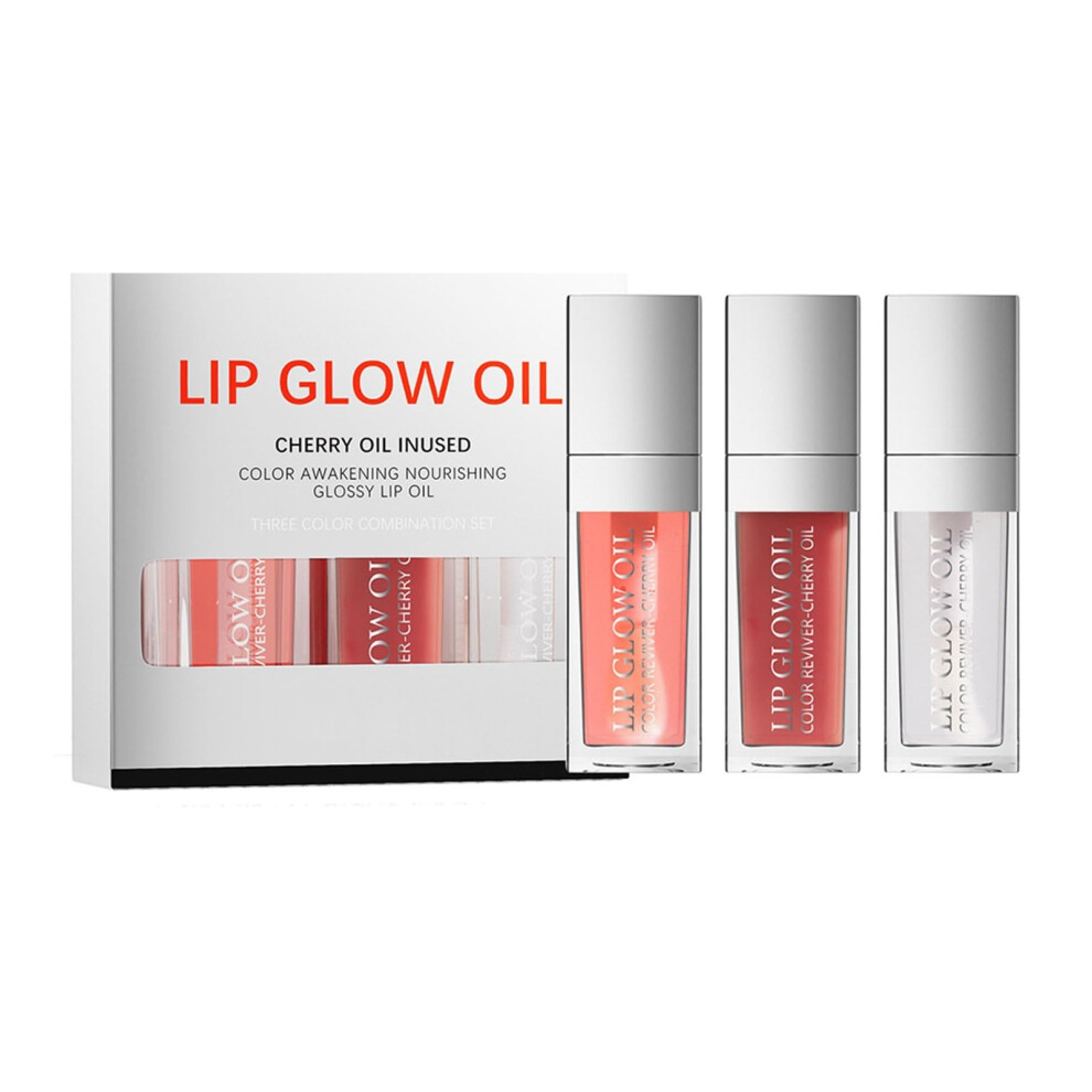 3 Colors Lip Gloss Set with Hydrating Lip Glaze,  Shine Finish and Vitamin E Nourishment