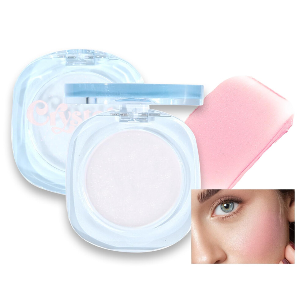 Cream/White Color Changing Blush For Cheeks And Lips, Ph Reactive Dewy Finish, Hydrating Shade 01