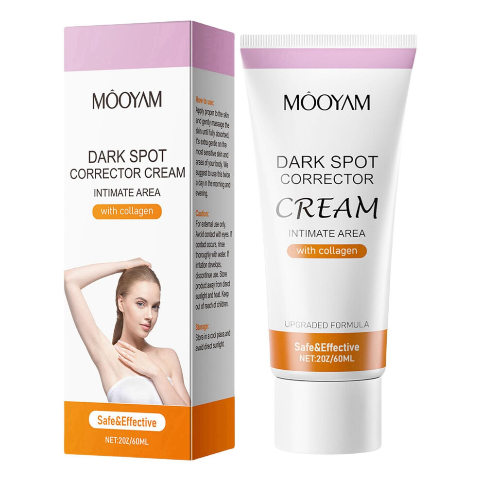 Underarm Whitening Cream Dark Spot Remover Evens Skin Tone Hydrating for Bikini Knees Elbows