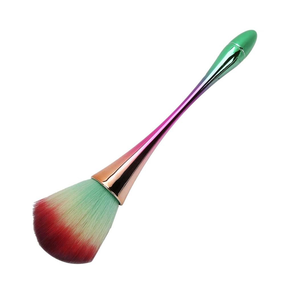Nail Dust Brush Set with Soft Hair Dual Purpose Makeup Powder Brush for Nail Art Cleaning