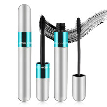 4D Silk Fiber Mascara Waterproof Long Wear 2 in 1 Brush Lengthening and Volumizing Lash