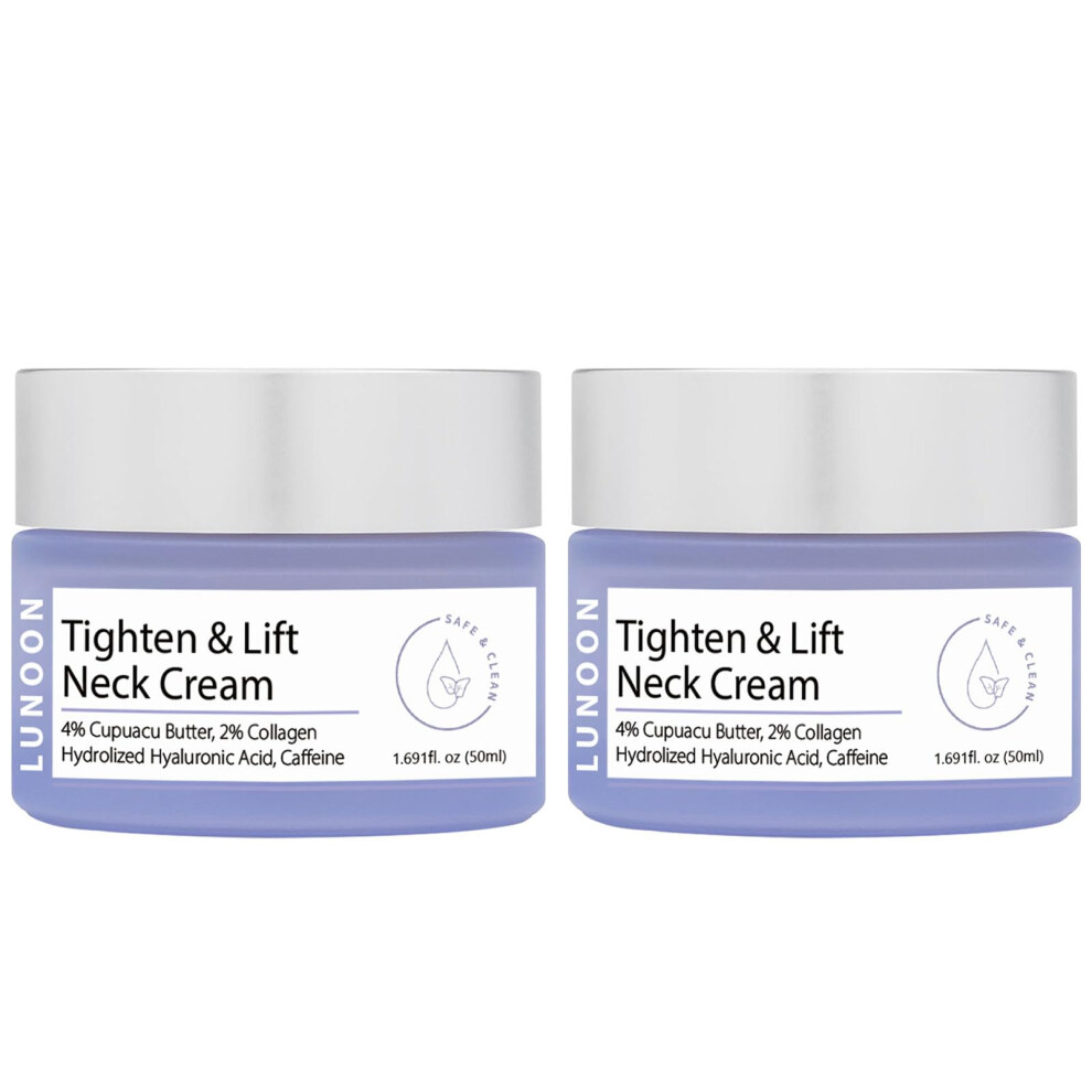 Neck Firming Cream with Wrinkle Smoothing and Deep Hydration, Anti Aging Neck Cream 2 Pcs