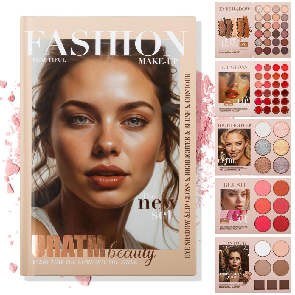 67Color AllinOne Makeup Palette Set with Eyeshadow Blush Contour Lipstick, TravelFriendly