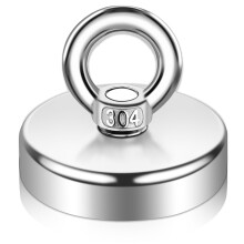 Magnets 60mm Neodymium Fishing Magnet With Eyelet Extra Strong Magnetic Hook For Home Workshop Pond Recovery DY60mm_1PCS